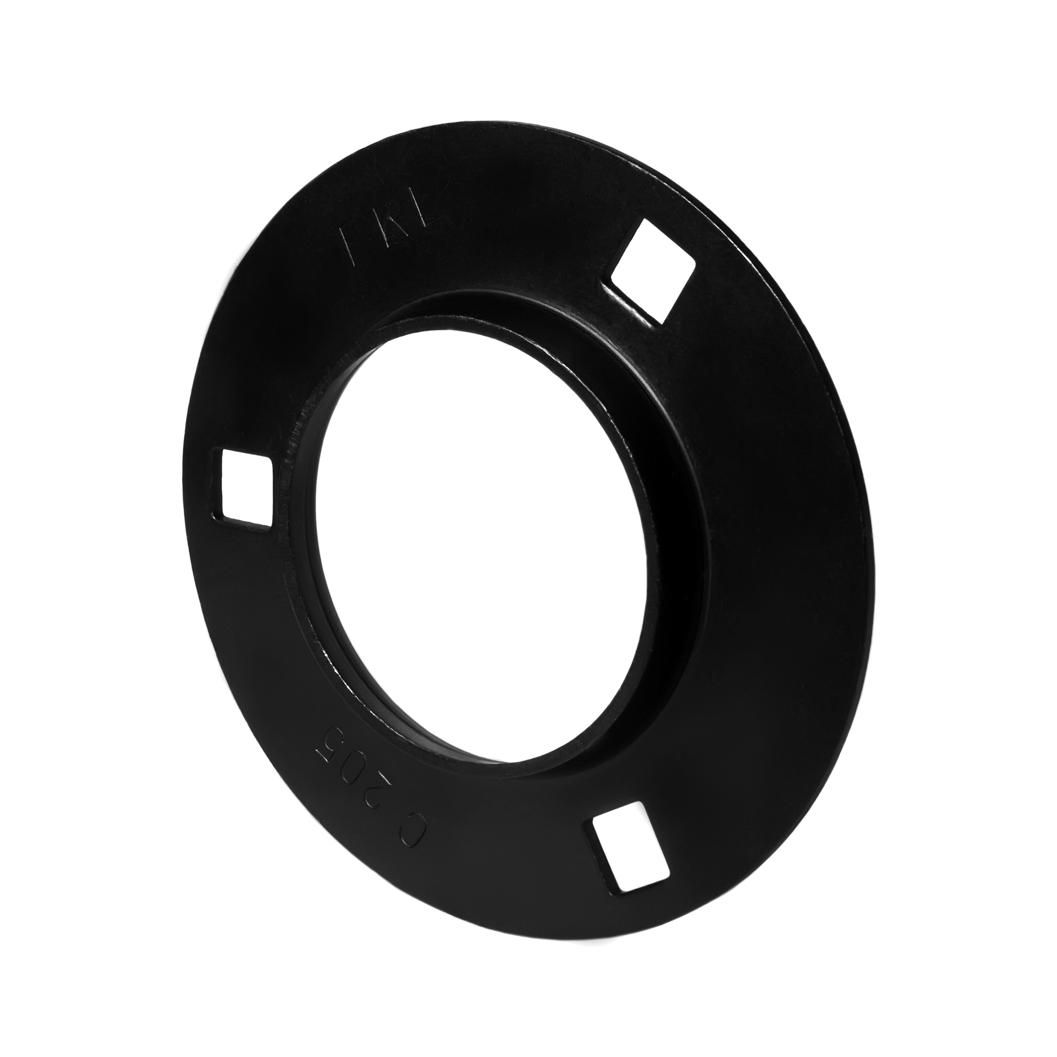 C 205 Br / rund dreiloch Stahlblechflansch verzinkt